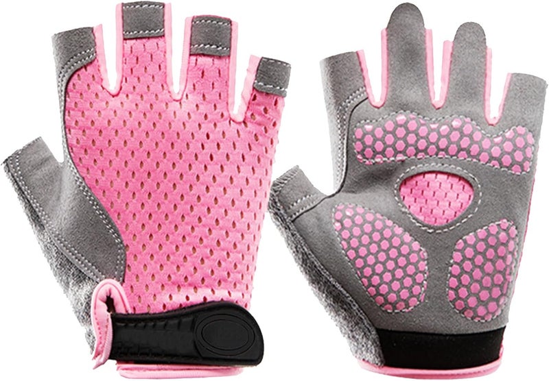 Clobeau Kids Bike Gloves Sport Half Finger Gloves Boys Girls Riding Cycling Gloves Fishing Gloves for Cycling Camping Outdoor Sports Workout Fingerless Gloves Motorcycle Mountain Gym for 5-12Years - Image 1